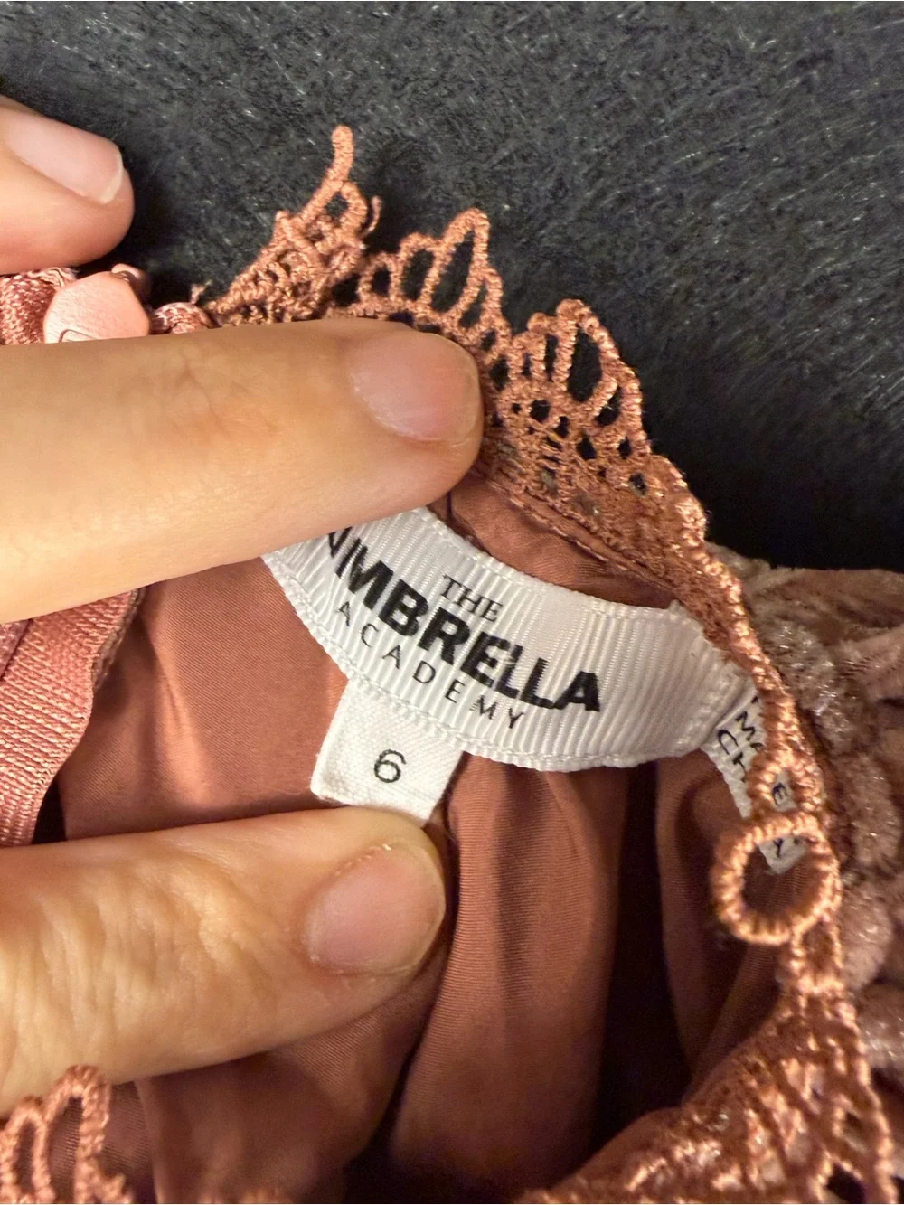 The Umbrella Academy Girls Size 6 Velvet Lace Ruffle Boho Dress